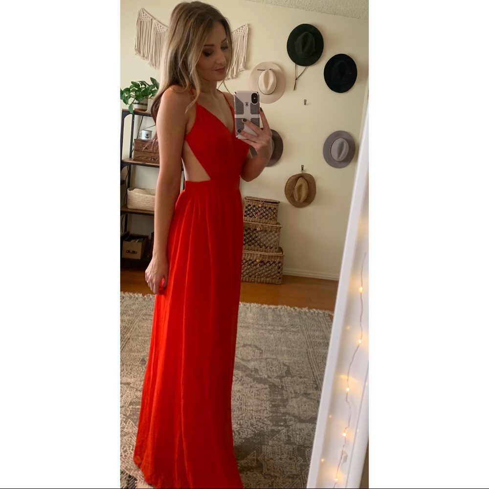 Lulu’s Red Maxi Dress